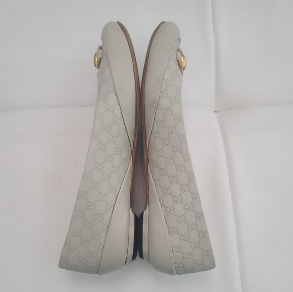 Gucci Leather Monogram Flats Shoes Size 35 - Picture 4 of 8